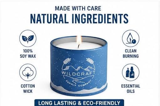 Citronella Candle Soy Wax Candles Aromatherapy Outdoor Indoor Candles Natural Soy Wax Candle with Rosemary Peppermint Lemongrass and Cedarwood