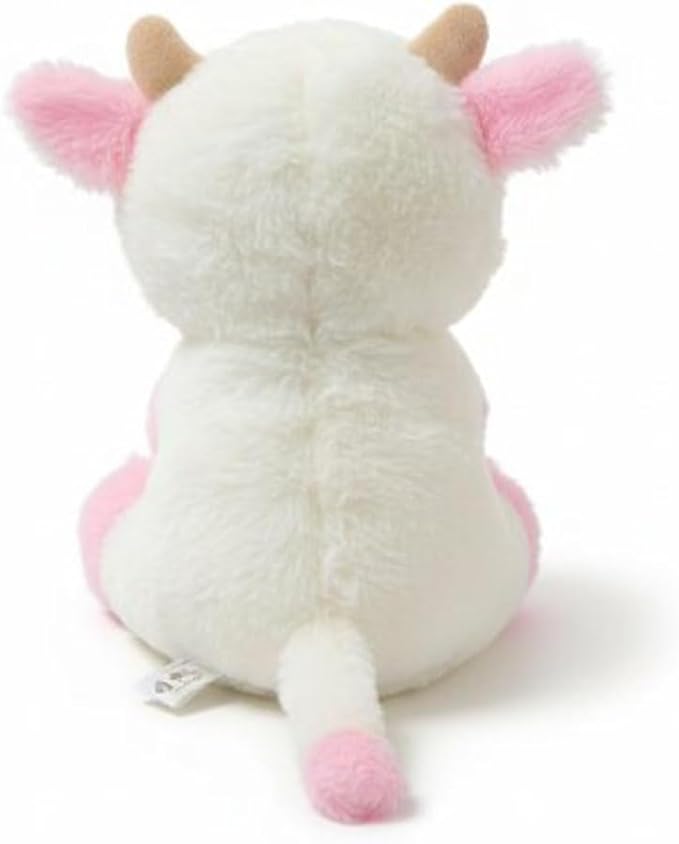 Cow Stuffed Animals Soft Plush Cute Cow Doll for Boys Girls 8in (zuo NIU qian fense)