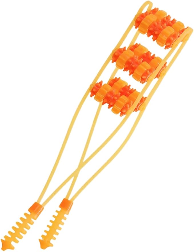 NOLITOY Manual Back Massager Roller Rope Hand Operated Massage Roller for Back Neck Legs and Shoulders Portable Muscle Massage Tool for Home Office and Travel