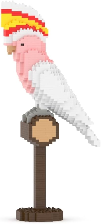 JEKCA Pink Cockatoo 01S | Parrot Plastic Building Blocks | Age 14+