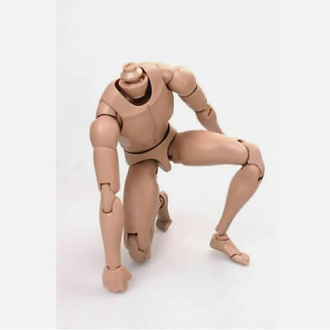 1:6 Scale Muscle Male Action Figure Asian Skin 12 Inch Flexible Male Figure Body Doll Miniature Figure Without Head Sculpt