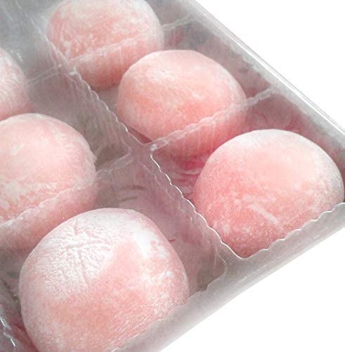 Fruits Mochi Peach Flavor Japanese Rice Cake (8 pcs) - 7.4oz/210g (Pack of 1)