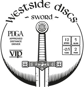 Westside Discs Origio Burst Sword Disc Golf Disc | User Friendly and Controllable Disc Golf Disc | Straight Flying Distance Driver | 170g Plus | Stamp Color Will Vary (Purple)