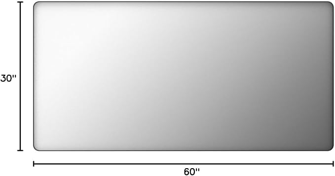 LOAAO 60X30 Inch Black Bathroom Mirror Metal Framed | Matte Black, Rounded Rectangle Mirror, Anti-Rust, Tempered Glass, Hangs Horizontally or Vertically