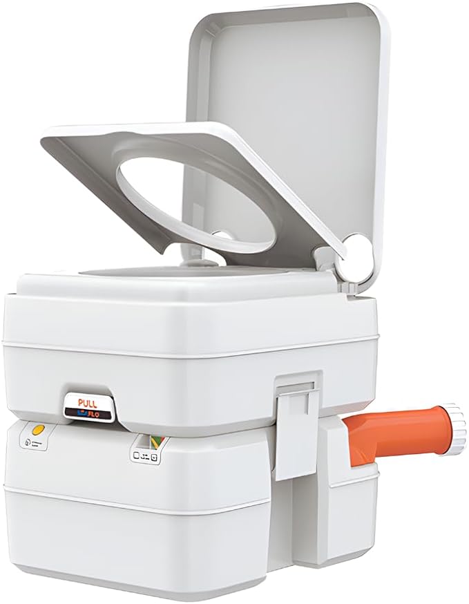 SEAFLO Portable Toilet for RV, Boat, and Camping (5.3 Gallon - Multifunctional)