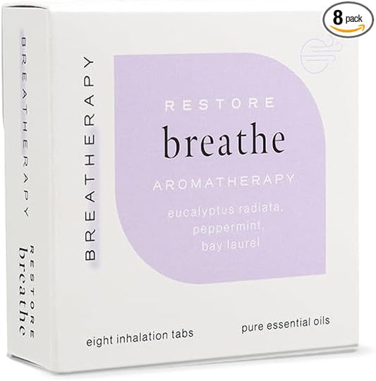 Aromatherapy Breathe Patches - Pure Essential Oil Aroma Patch - Eucalyptus and Peppermint Essential Oils for Breathe - 8-Pack