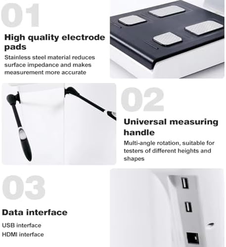 Professional Body Composition Analyzer with Printer, 10 Inch HD Touch Screen Scale, Multi-Frequency BIA Technology for Weight, BMI, Muscle Mass, Body Fat Percentage, Water, Protein, Ideal for Gym Home
