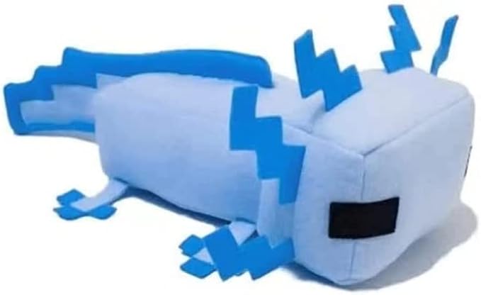 Axolot Plush Stuffed Toy Soft Pillow, Suitable for Video Game Enthusiasts, Children's Birthday Parties, Christmas Holiday Preferred Gift (Blue/Green)