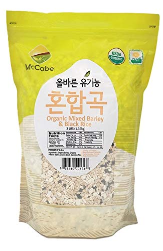 McCabe Organic Mixed Barley & Black Rice - Black Rice Organic | Rich with Fiber & Minerals | USDA and CCOF Certified | Packed in USA | 3Lbs
