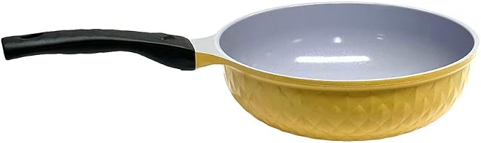 10" Ceramic Coating Interior and Exterior Cooking Wok, Cooking Pan Made In Korea
