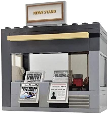 Building Bricks Toys Blocks NewsStand Pizza Hot Dog Fast Food Corner-Compatible with All Brands-MOC Minifigure City Town Village