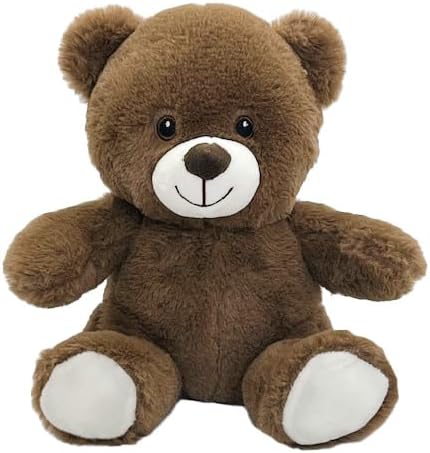 Anico 10" Plush Brown Teddy Bear with Embroidered Eyes | Soft Stuffed Animal, Perfect Bear Plush Toy for Kids, Toddlers, and Babies | Toy for Gifts, Nursery Decor, and Playtime!