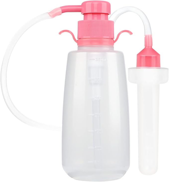Reusable Vaginal Douche 350ml Vaginal Cleansing System Anal Douche Bidet Bottle Irrigator Manual Pressure Enemas for Women
