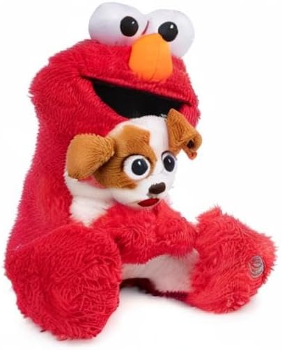 GUND Sesame Street Official Furry Friends Forever Dance & Play Elmo and Tango Animated Plush, Plush Sensory Toy for Ages 1 & Up, Red/Cream, 13”