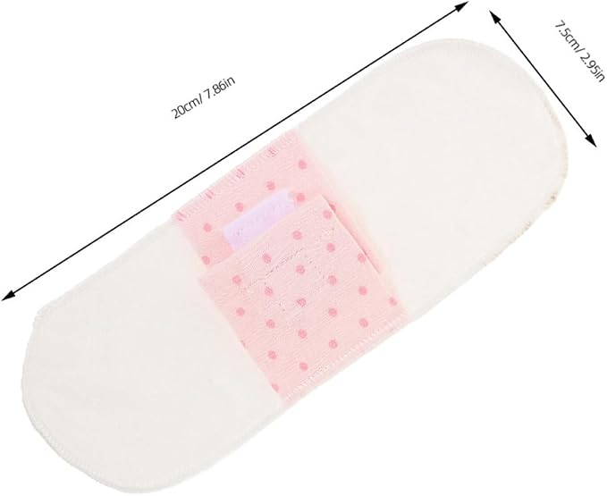 SHOWERORO Reusable Cotton Panty Liners 5Pcs Washable Menstrual Pads for Women Breathable Postpartum Care Pads Daily and Overnight Use