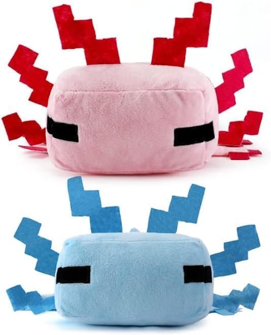 Plush Toys, Plush Toy Soft Pillows, Suitable for Video Game Enthusiasts, Children's Birthday Parties, Christmas Preferred Gifts (Pink/Blue)