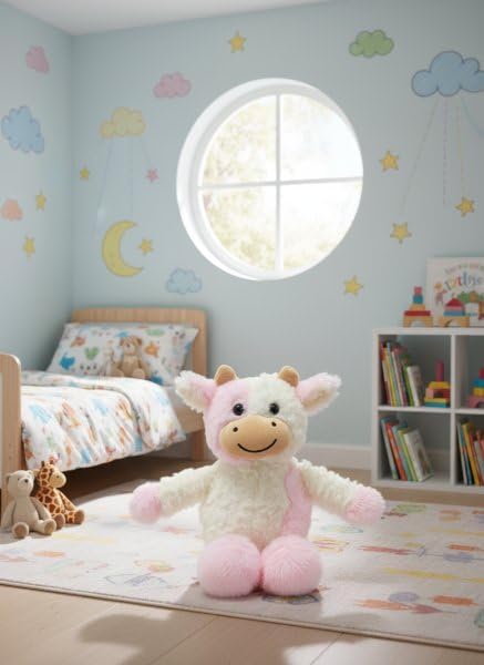 Cow Stuffed Animals Soft Plush Cute Cow Doll for Boys Girls 11.8in (Zhang NIU qianfense)