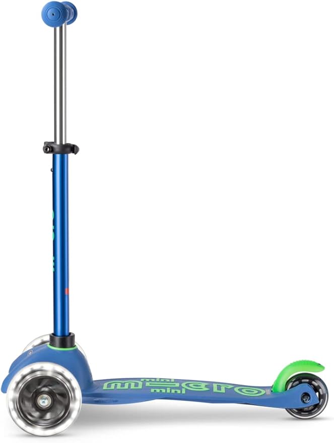 Micro Kickboard Mini Deluxe LED Three-Wheeled Lean-to-Steer Swiss-Designed Micro Scooter