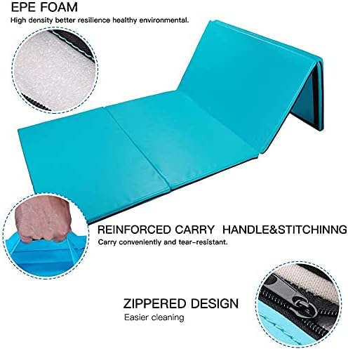 Polar Aurora 4'x10'x2 Thick Folding Gymnastics Exercise Mat Aerobics Stretching Yoga Mats