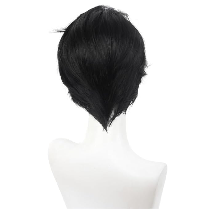 Men Jinu Saja Costume Wig Anime Demon Boys Cosplay Props Halloween Party Outfit Accessories Merch Black