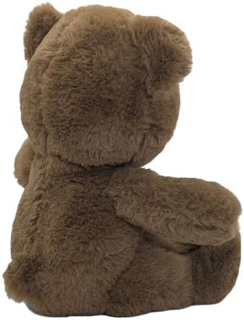Anico 10" Plush Brown Teddy Bear with Embroidered Eyes | Soft Stuffed Animal, Perfect Bear Plush Toy for Kids, Toddlers, and Babies | Toy for Gifts, Nursery Decor, and Playtime!