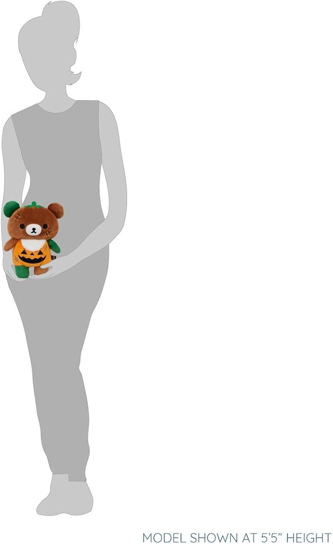 San-X Original Rilakkuma Halloween Monster Series Plush - 13" Pumpkin Chairoikoguma