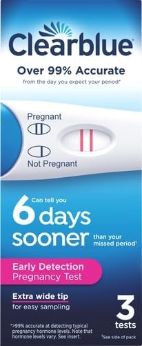 Clearblue Early Detection Pregnancy Test, 3 Ct (Pack of 2)