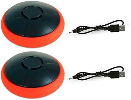 Rechargeable Hover Air Hockey Puck and Paddles, Hover Puck for Any Flat Surface, 2Pcs Air Hockey Strikers