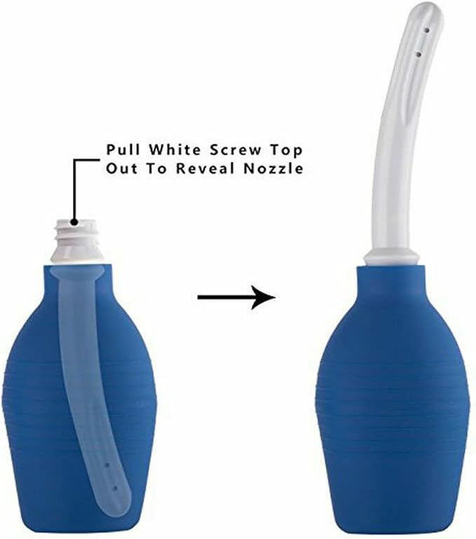 Magik 1-2 Pcs 310ml Anal Douche Bottle Enema Bulb Vaginal Douche Cleaner Bag Kit (1 Pack, Blue)