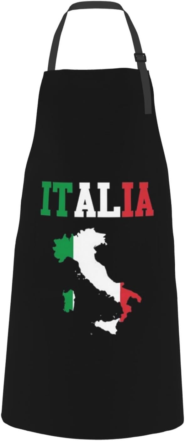 Cute Flag Kitchen Cooking Aprons for Women Men Adjustable Patriotic Flag Apron with 2 Pockets for Home Kitchen Garden