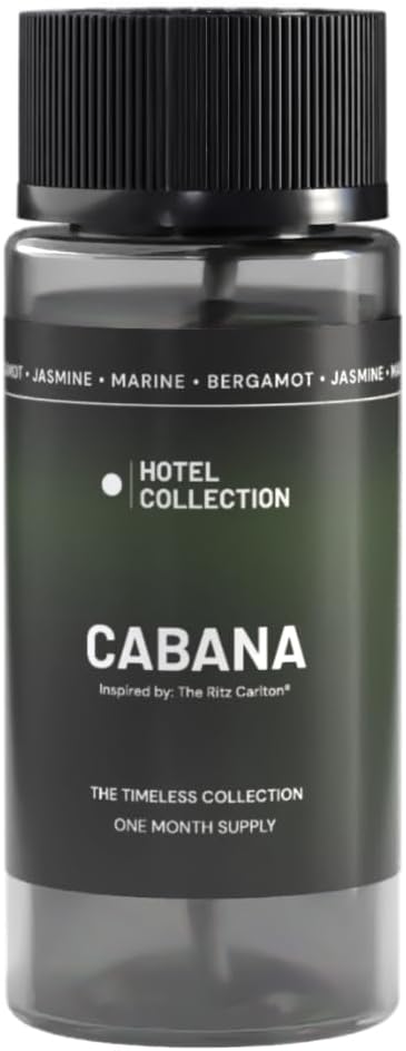Hotel Collection Diffuser Oil - Cabana Pro-Pod - Aromatherapy Essential Fragrance-Botanical Jasmine, Bergamot & Fresh Marine Notes - 30ML 1.1 Fl oz