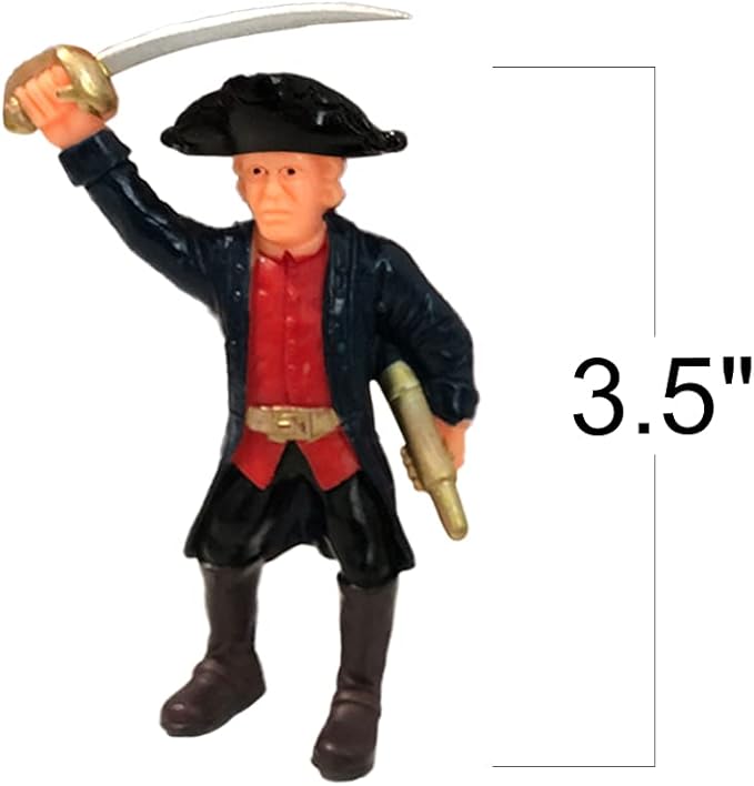 ArtCreativity Pirate Action Figures Playset, Set of 8 Plastic Pirates Figures in Assorted Poses, Little Pirate People Action Figurines Toys Play Set for Kids Ages 3-5 5-7