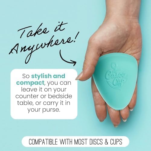 Casco Flip Menstrual Disc - Includes Disc, Case, & Instructions - Silicone Period Discs for Women - Made in Maine, USA - Period Disc Reusable. (Small - Low to mid Cervix)