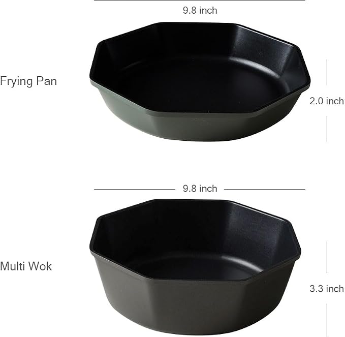 [UPIT] Korean Octagonal Cookware Set, Detachable Handle, Oven-to-Table Nonstick Space-Saving Kitchen Set for All Stovetops