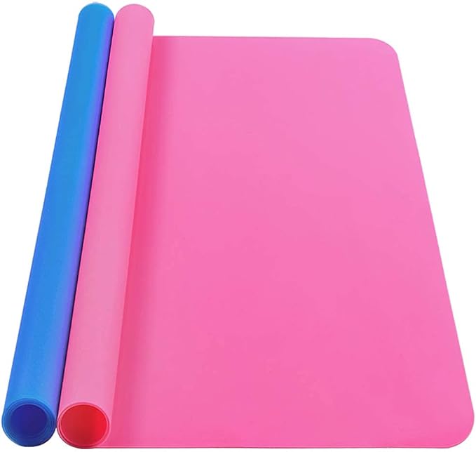 Silicone Mat, IKOCO 15.7"x 11.8" Silicone Craft Mat for Playdough A3 Large Nonstick Resin Molds Sheets for Epoxy Resin Jewelry Casting