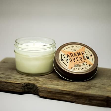 Caramel Popcorn 4 Oz Scented Soy Aromatherapy Candle w/Jar