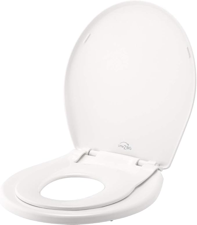 Little2Big 81SLOW 000 Toilet Seat with Built-In Potty Training Seat, Slow-Close & Daniel Tiger's Potty Time! Children's Toilet Training Sound Book for Daniel Tiger Fans