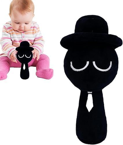 Sprunky Plush Toys Sprunky Wenda and Gray Plushies Sprunky Plushes Soft and Funs Stuffed Toys Dolls for Fans and Friends Birthday for Girls Boys (Black)