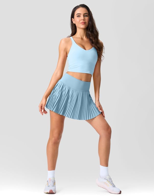 Pleated Tennis Skirt for Women with Pockets Shorts Women's High Waisted Lightweight Athletic Golf Skorts Skirts