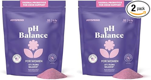 JoySpring pH Balance Vaginal Probiotic Powder for Women | Lactobacillus Acidophilus + D-Mannose with Cranberry Supplement | Supports Vaginal Flora, Freshness & Urinary Tract Health (Pack of 2)