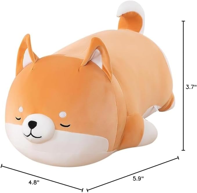Shiba Inu Stuffed Animals, Soft Shiba Inu Dog Plush Pillow Cute Corgi Dog Plush Toy Gifts for Girls Kids Birthday Valentine(55cm/21.6inches)