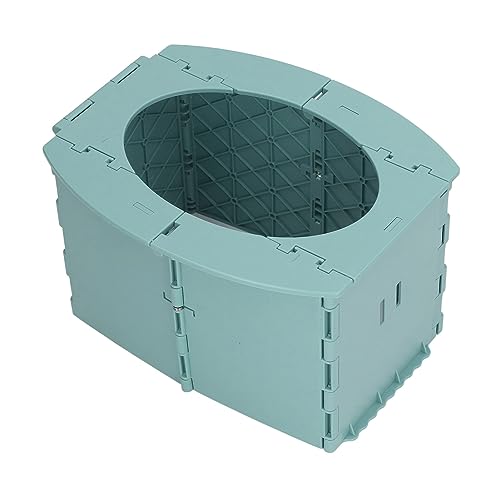 Portable Potty for Toddlers, Lightweight Travel Toilet with Carry Handle Ideal for Camping, Long Journeys Outdoor Use Foldable Baby Potty Trainer (Green)