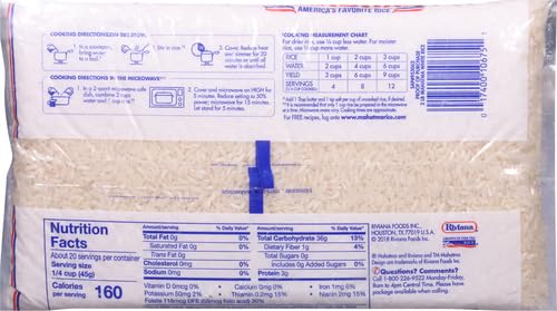 Mahatma Extra-Long-Grain Rice 2-Pound Rice Bag,Gluten-Free and Non-GMO White-Rice Bulk Bag,(Pack of 5)
