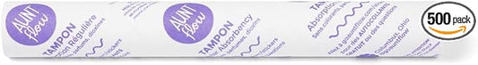 Aunt Flow Universal Tampons for Vending Dispensers (Case of 500), Regular Absorbency, Plastic-Free, Unscented