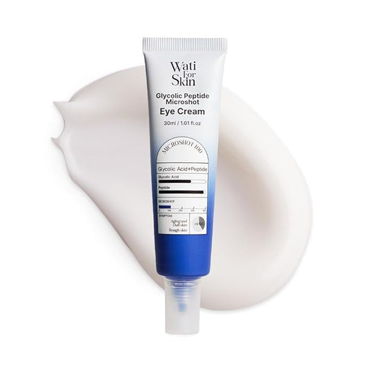 Glycolic + Peptide Microshot Eye Cream – Gentle Exfoliation & Firming Care for Brighter, Smoother Under-Eyes, Korean Skin Care (30ml / 1.01 fl. oz.)