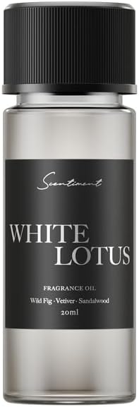 Scentiment White Lotus Diffuser Oil - Premium Hotel Scent with Notes of of Wild Fig, Vetiver, Almond & Sandalwood Home Scent, Hotel Fragrance Oil Diffuser Refill - 0.68 fl oz (20 mL)