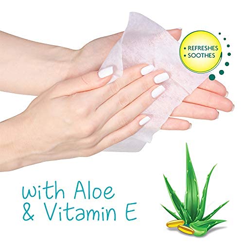 Coralite Feminine Wipes for Women - Feminine Hygiene and Body Wipes For Women with Aloe Vera and Vitamin E in a Resealable Pouch, 40 Cleansing Wipes Per Pack (24 Pack)