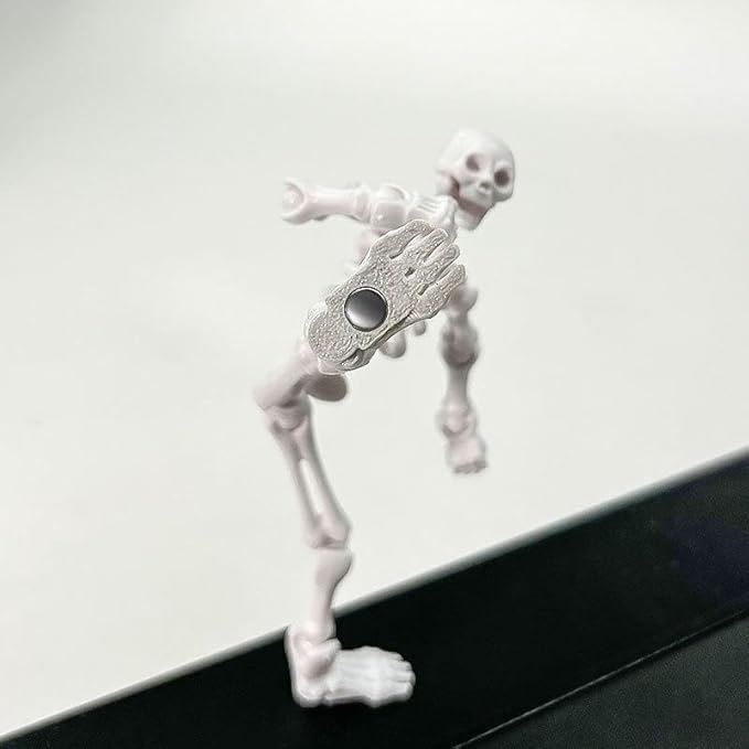 T13 Skeleton Warrior Action Figure – 5.12" Movable Articulated Human Skeleton Model with Accessory, Collectible Anime & Game Character for Display, Paintable Desktop Decor (3pcs)