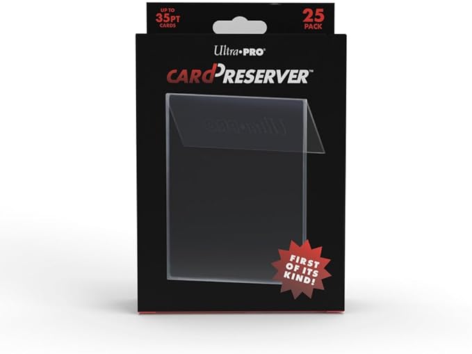 Ultra Pro CardPreserver 25-Pack Transparent Collector Trading Card Protective Sleeves - Acid-Free, PVC-Free Polypropylene, 720° Security, Easy Loading