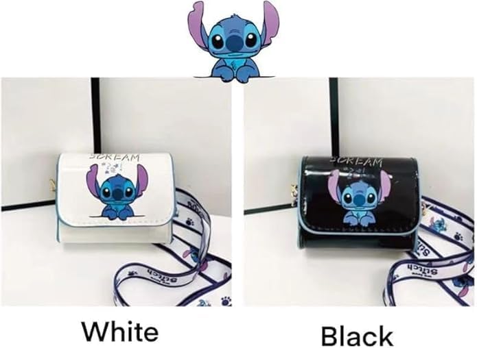 For Stitch Crossbody Bags for Women Teenagers Girls Purse Shoulder Bag for Shopping Vacation Stitch Gifts for Girls (black)